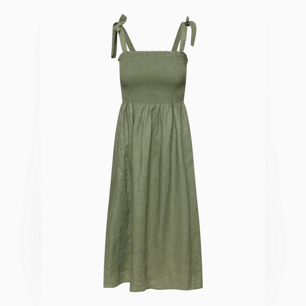 Aritzia Golden Hour Linen Midi Dress